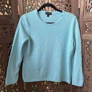 Charter Club Light Greenish Blue Long Sleeve Cashmere Sweater